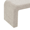Modern Contemporary Boucle Waterfall Bench