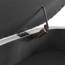 Ottoman Oval Storage Bench With Rubber Wood Legs Linen - Gray