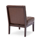 Contemporary Accent Chair With Tufted Waffle Stitch - Dark Brown