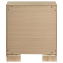 Arielle - 2-Drawer Bedroom Nightstand With Casters - Light Oak