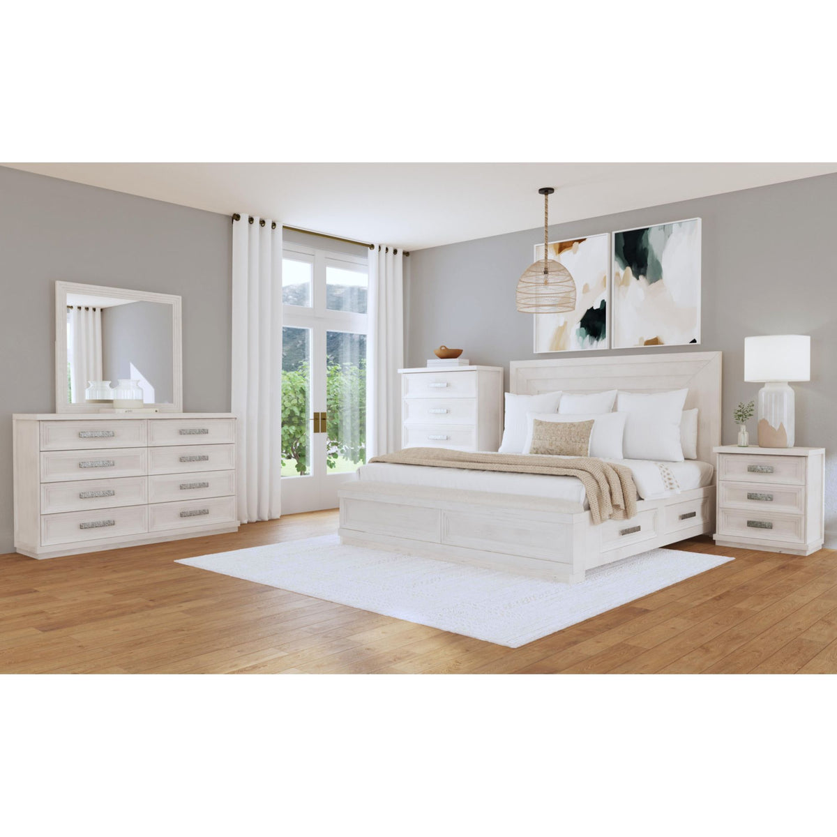 Avalanche Storage Bed in White by Elements International, view 4