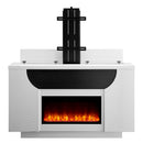 Aurora - Fireplace TV Lift With Adjustable Temperature And LED Colors - White