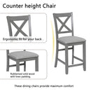 5 Piece Dining Table Set, Wooden Dining Square Table Set For 4