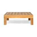 Mythical - Square Outdoor Coffee Table With Frame And Slat Top - Teak