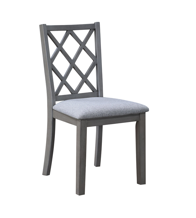 Carlisle - Cross Back Side Dining Chair (Set of 2) - Gray