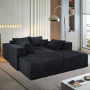 Modular Sectional Sofa, Convertible Couch With Chaise Corduroy