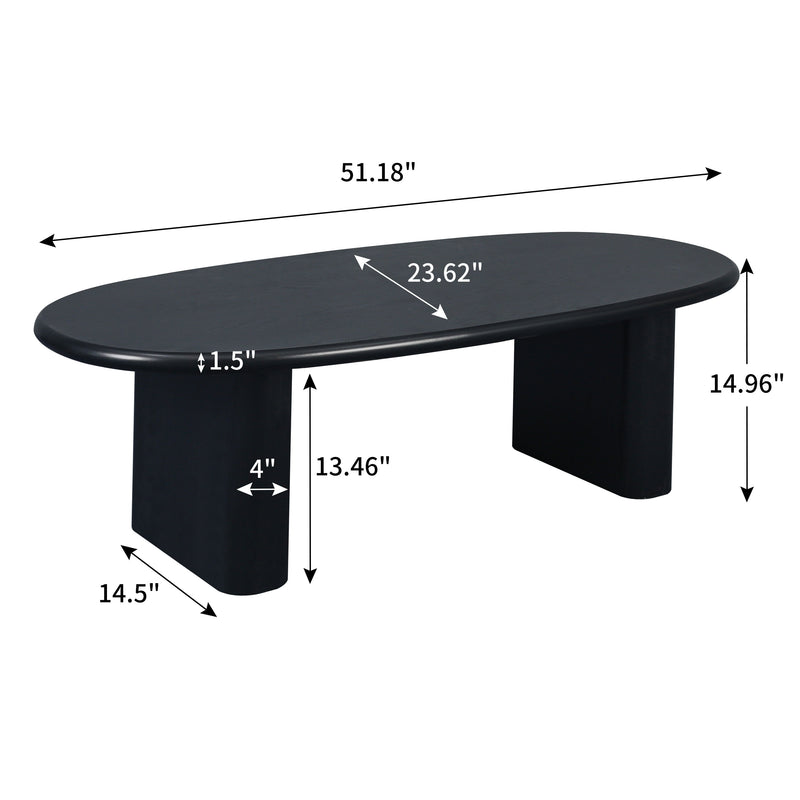 Tapered Tabletop Coffee Table - Antique Black