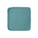 Hansolo - Yarn Square Pouf Ottoman Or Floor Cushion - Teal
