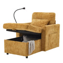Multifunctional Chenille Recliner Sofa With Storage And Phone Bracket