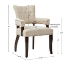 Brooklyn - Dining Arm Chair With Button Tufted Back (Set of 2) - Cream