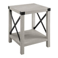 Farmhouse Metal X Table With Lower Shelf
