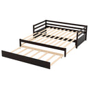 Twin or Double Twin Daybed with Trundle,Espresso