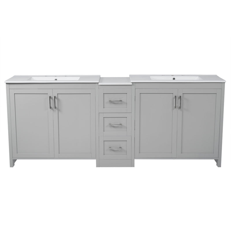 Double Sink Bathroom Vanity With Quartz Countertop