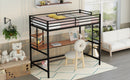 Twin Loft Bed With Desk And Shelve - Black