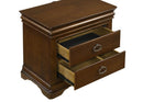 Garland - 3-Drawer Nightstand Bedside Table - Brown Cherry