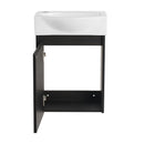 Modern Bathroom Vanity With Ceramic Basin, Wall Mounted Floating Sink Combo, Storage Cabinet