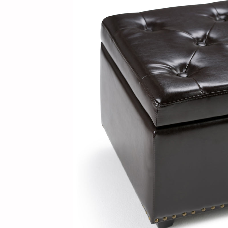 Hamilton - Storage Ottoman - Coffee Brown