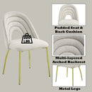 Fadri - Side Chair (Set of 2) - Teddy Sherpa & Mirrored Gold