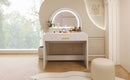 Makeup Vanity Table With Mirror Touch Screen Lighted Mirror, Dressing Table With Drawer For Bedroom - White
