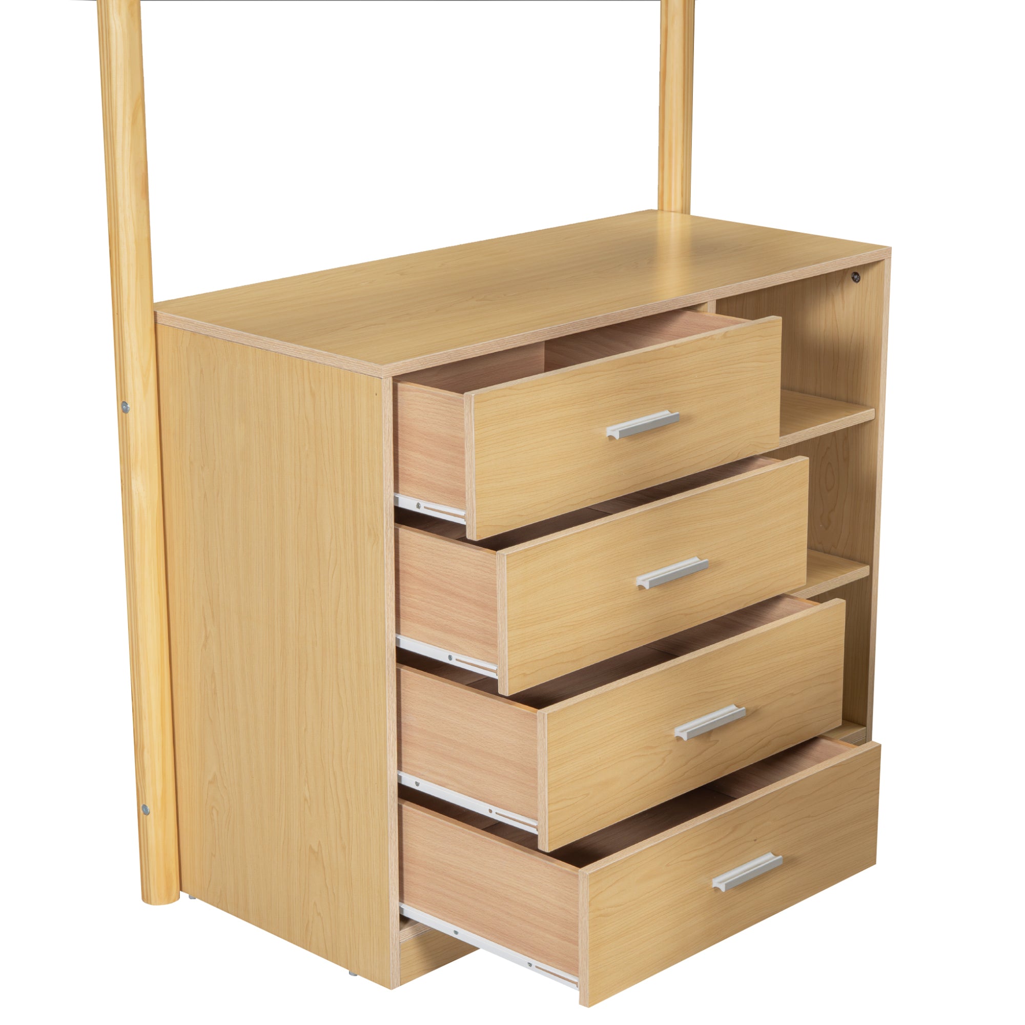 Twin Size Teddy FleeceLoft Bed Wood Bed, Natural - Atlantic Fine Furniture Melbourne FL
