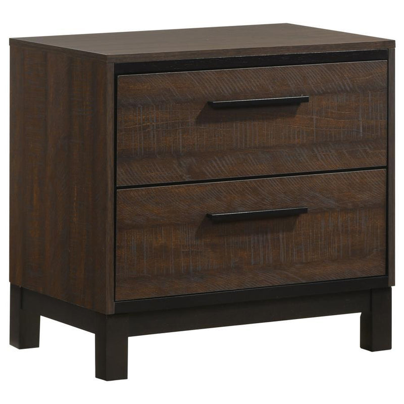 Edmonton - 2-Drawer Nightstand - Rustic Tobacco