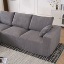 Modular Sectional Sofa With Extra Wide Cushion, USB / Type C Charger, Petal Armrest