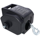 Reversible Electric Trailer Winch For Boats Up To 5000 Lbs With Galvanized Wire Rope And Casing - Black