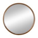 Round Wood Mirror, Wall Mounted Mirror Home Decor For Bathroom Living Room