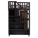Loft Bed With Stairs, Bookshelf, Drawers, Desk & Wardrobe, Space Saving Multifunctional Furniture