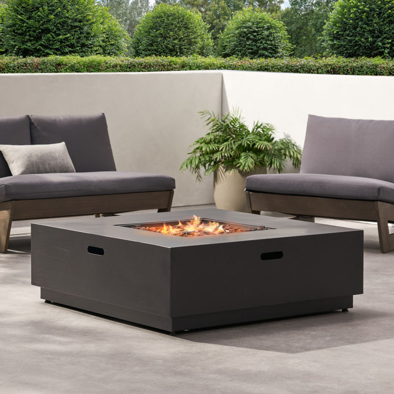 Modern Square Fire Pit With 50,000 Btu