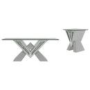 Taffeta - Mirrored Coffee Table Set