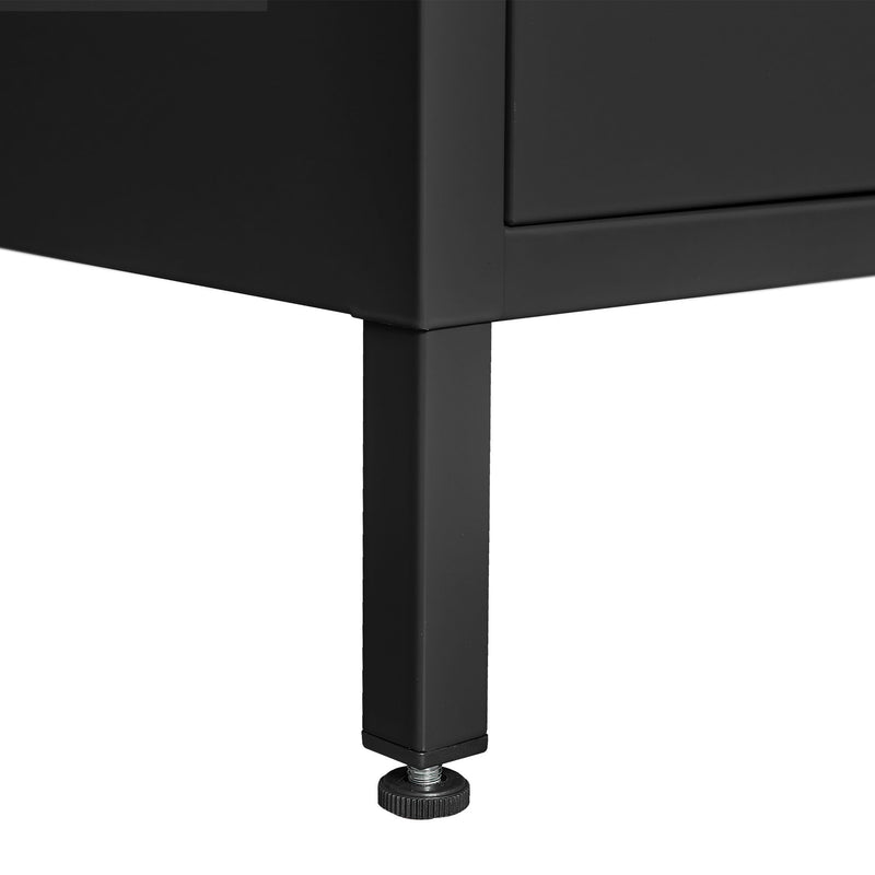 9 Door Lockers With Lock For Secure Storage And - Black