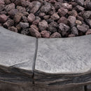 Contemporary Circular Fire Pit With 40, 000 Btu - Gray