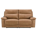 Chavis - Power Motion Loveseat With USB & Power Headrest - Brown