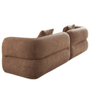 Sectional Sofa With Durable Fabric, Solid Wood Frame, And High Density Sponge Fill