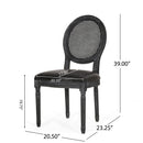 French Country Dining Chair With Cane Backrest (Set of 2)