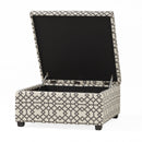 Richmond - Storage Ottoman With Unique Pattern And Ample Storage - Gray