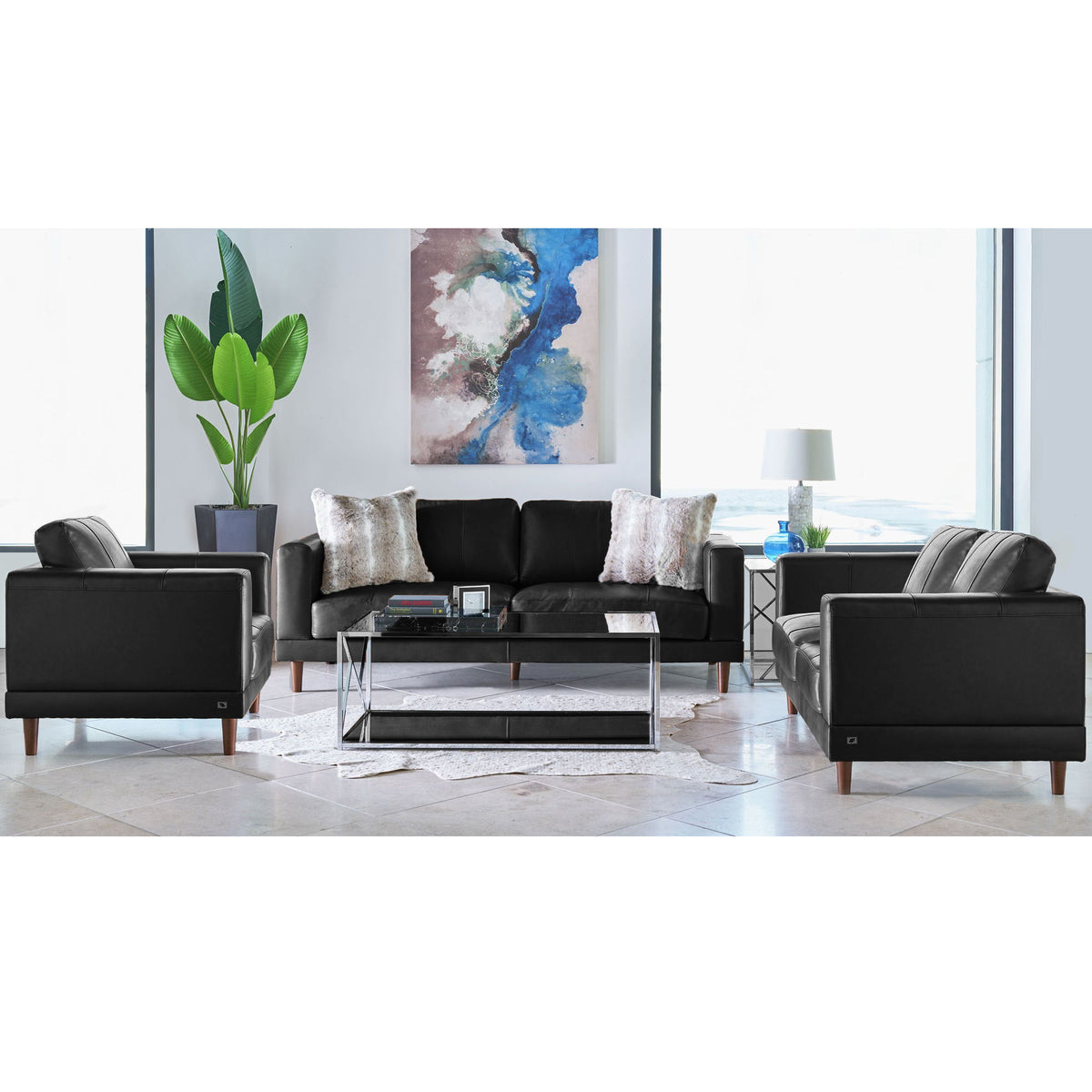 Hampton Chair in Black by Elements International, view 3