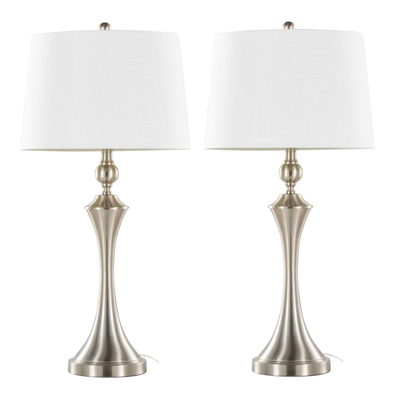 Flint - Contemporary Table Lamp Built In USB Port (Set of 2)