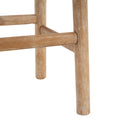 Rubber Wood & Fabric Counter Stool 300Lb Capacity, Easy Assembly For Home & Commercial Use (Set of 2) - Natural / Beige