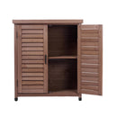 Potting Bench With Storage Cabinet And Metal Table Top For Outdoor