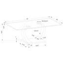 Pruitt - Glass Top Metal Base Table