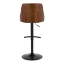 Gianna - Mid Century Modern Adjustable Barstool, Swivel With Rounded T Footrest (Set of 2)