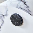 Elegant Cylindrical Table With Patterned Design For Versatile Use - White