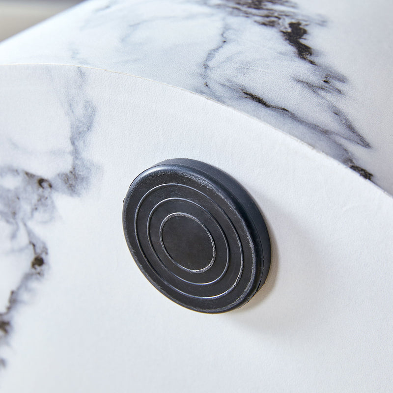 Elegant Cylindrical Table With Patterned Design For Versatile Use - White