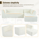 Modular Combination Living Room Sofa Set, Modern Minimalist Sofa, Living Room Upholstered Sofa Bed, Bedroom, 2 Pieces Computer Free Combination, L - Shaped