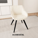 Round Dining Table Set With Tulip Design And 2 Chairs