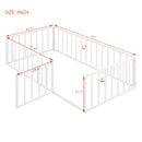 Metal Floor Bed Frame With Fence And Door