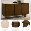 Kasha - Server With Marble Top Top - Vintage Oak