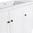Contemporary Freestanding Bathroom Vanity With Resin Sink & Soft-Close Cabinet Doors